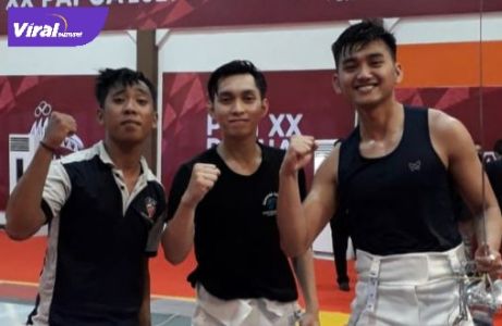 Atlet anggar Sumsel nomor sabel beregu putra sukses raih medali emas PON Papua. Foto : viralsumsel.com