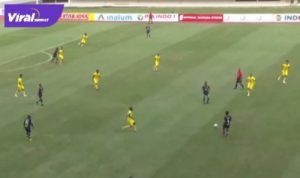 Pertandingan Muba Babel United vs PSMS Medan di Stadion Gelora Sriwijaya, Senin (11/10/2021). Foto : viralsumsel.com