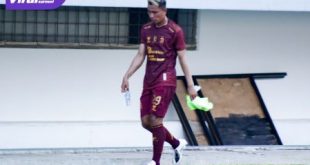 Rudiyana penyerang Sriwijaya FC saat keluar lapangan. Foto : mo sfc