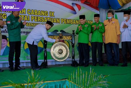 Asisten Bidang Pemerintahan dan Kesra Setda Muba, H Yudi Herzandi MH menghadiri acara Pembukaan Muscab IX PPP Muba, Senin (18/10/2021). Foto : viralsumsel.com/devi