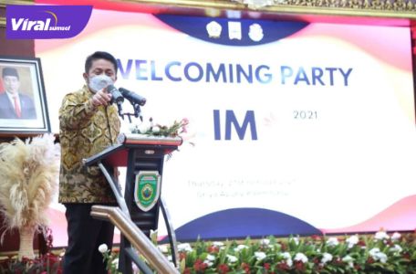 Gubernur Sumsel, H Herman Deru hadiri Welcoming Party IMO di Griya Agung Palembang, Kamis (21/10/2021) malam. Foto: viralsumsel.com/win