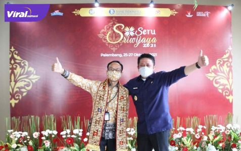 Gubernur Sumsel Herman Deru hadiri Opening Ceremony Semarak UMKM Sriwijaya Tahun 2021 di Ballrom Hotel Arista Palembang, Senin (25/10/2021). Foto : viralsumsel.com/win