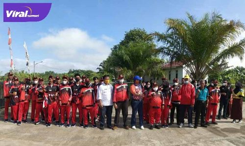 Para atlet KONI PALI siap berjuang di Porprov XIII-2021 di OKU Raya. Foto : viralsumsel.com/eko