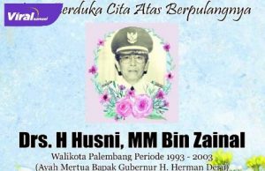 H Husni mantan Walikota Palembang tutup usia. Foto :viralsumsel.com