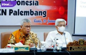 Wakil Gubernur Sumsel Mawardi Yahya melakukan pertemuan dengan Komisi II DPR RI di Kantor Regional VII BKN Palembang, Kamis (20/1/2022). Foto :viralsumsel.com /win