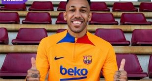 Penyerang baru Barcelona Pierre-Emerick Aubameyang. Foto : ig barcelona