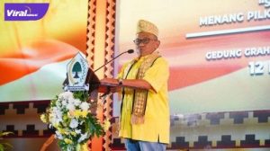 Ketua Dewan Pembina Partai Golkar Aburizal Bakrie hadir dalam Rapim dan Raker DPD I Partai Golkar Lampung, Sabtu (12/2/2022). Foto : istimewa