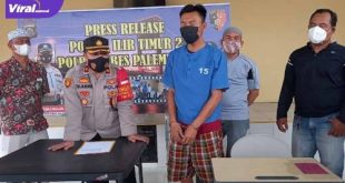 AN seorang penjaga keamanan sekolah ditangkap anggota Reskrim Polsek Ilir Timur II. Foto : viralsumsel.com/kai