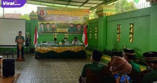 Ketua DPC PPP OKI, H Harun Al Rasyid MAP berikan sambutan dalam Musyawarah Anak Cabang, Senin (14/2/2022). Foto : viralsumsel.com/fia