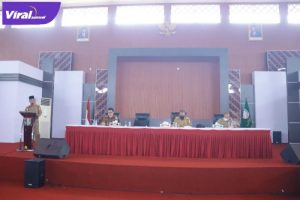 Sekda Banyuasin Senin Har pimpin sosialisasi “Arahan Hasil Penyetaraan Jabatan Administrasi ke dalam Jabatan Fungsional” Kemarin (8/2/2022). Foto : viralsumsel.com/nto