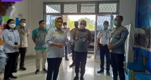 Ketua DPRD Sumlsel Hj RA Anita Noeringhati SH MH melakukan kunjungan ke Kantor Dinas Perhubungan (Dishub) Kabupaten OKI, Rabu (23/2/2022). Foto : viralsumsl.com/fia