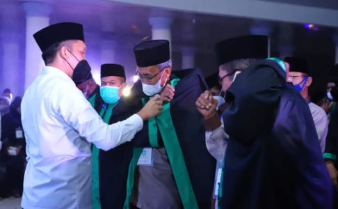 Bupati Ogan Ilir Panca Wijaya Akbar membuka MTQ tingkat Kabupaten Ogan Ilir di Gedung Caram Seguguk,  Tanjung Senai, Kota Indralaya, Senin malam. Foto : viralsumsel.com/jun