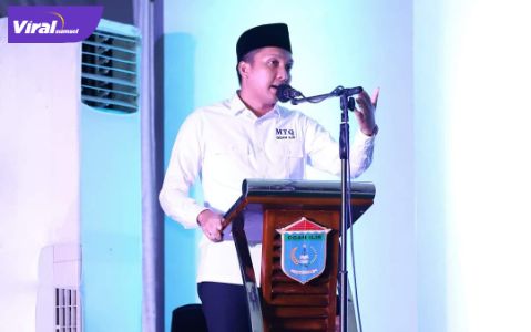 Bupati Ogan Ilir Panca Wijaya Akbar membuka MTQ tingkat Kabupaten Ogan Ilir di Gedung Caram Seguguk,  Tanjung Senai, Kota Indralaya, Senin malam. Foto : viralsumsel.com/jun