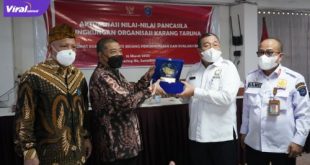 Staf khusus kepala BPIP Antonius Benny Susetyo dalam acara Seminar Aktualisasi Nilai-Nilai Pancasila Organisasi Kepemudaan dan ASN di Lingkungan Pemkab OKI. Foto : viralsumsel/firman