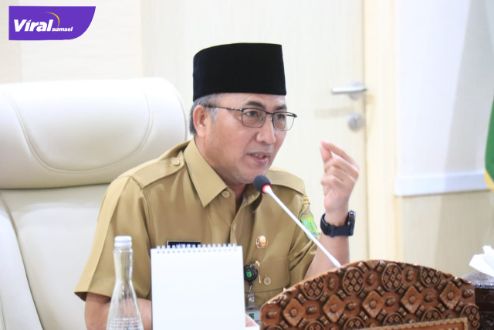 Sekda Muba Apriyadi pimpin rapat pembahasan rancangan awal RKPD di Ruang Rapat Serasan Sekate, Selasa (22/3/2022). Foto : viralsumsel.com/dev