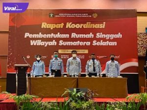 Kadivpas Kanwil Kemenkumham Sumsel, Bambang Haryanto, buka Rapat Koordinasi Pembentukan Rumah Singgah “Griya Abhipraya” Palembang, Senin (21/3/2022) di Hotel Aryaduta, Palembang. Foto : viralsumsel.com/ril