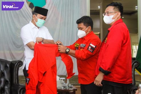Plt Bupati Muba Beni Hernedi terima audensi pengurus PBB Muba di Guest House Griya Bumi Serasan Sekate, , Kamis (24/3/2022). Foto : viralsumsel.com/dev