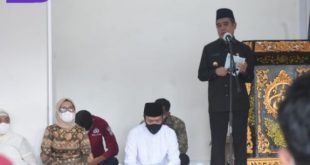 Wakil Bupati Ogan Ilir, H. Ardani S. H M. H meresmikan Masjid Abalkhoir Jl. Bhakti Guna Kecamatan Indralaya, Kamis (24/03/2022). Foto : viralsumsel.com/jun