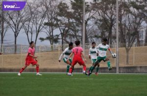 Pertandingan Timnas Indonesia U-19 melawan Timnas Korsel U-19 pada laga uji coba di Daegu Auxiliary Stadium, Daegu, Korsel, Jumat (25/03/2022). Foto : pssi
