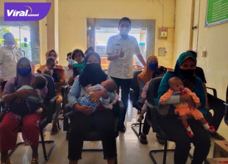 Bupati Kabupaten Ogan Ilir Panca Wijaya Akbar saat hadiri bhakti sosial operasi gratis bibir sumbing dan celah langit. Foto : viralsumsel.com/jun