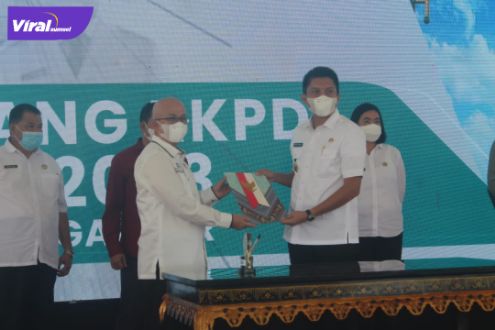 Bupati Kabupaten Ogan Ilir Panca Wijaya Akbar saat menghadiri Musrenbang RKPD Tahun 2022, Rabu (30/3/2022). Foto : viralsumsel.com/jun