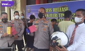 Kawanan begal sadis di SPBU depan lapangan golf Jalan AKBP Cek Agus, Kelurahan Duku, Kecamatan Ilir Timur III Palembang diringkus anggota Reskrim Polsek Ilir Timur II. Foto : viralsumsel.com/kai