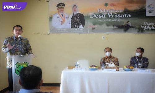 Kepala Dinas Pemuda Olahraga dan Pariwisata Kabupaten Muba Muhammad Fariz SSTP MSi dalam laporan kegiatan. Foto : viralsumsel.com/dev