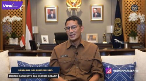 Menteri Pariwisata dan Ekonomi Kreatif (Menparekraf) Sandiaga Uno. Foto : kemenparekraf