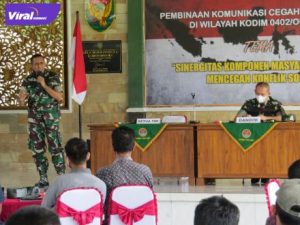 Kodim 0402/OKI gelar Binkom Cegah Konflik Sosial di Aula Darmawangsa Makodim Kodim 0402/OKI, Kota Kayuagung, Selasa (12/4/2022). Foto : viralsumsel.com/fir