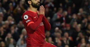 Penyerang Liverpool, Mohamed Salah selebrasi usai cetak gol ke gawang Manchester United. Foto : ig liverpool