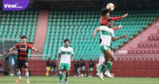 Pertandingan tim U-23 Indonesia saat takluk 0-2 dari Pohang Steelers di Steel Yard Stadium, Sabtu (23/4/2022). Foto : pssi