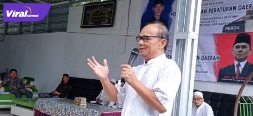 Anggota DPRD Babel, Matzan dan Drs. Rustamsyah, melaksanakan kegiatan Penyebarluasan Peraturan Daerah Provinsi Kepulauan Bangka Belitung No. 9 Tahun 2018, Sabtu ( 23/4/2022). Foto : viralsumsel.com/ion