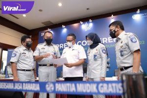 Direktur PT Jasa Raharja Rivan Purwantono saat Jumpa pers jelang BUMN gelar mudik sehat bersama. Foto : Viralsumsel/Nto