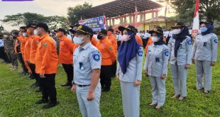 Petugas Jasa Raharja saat mengikuti apel OPS Ketupat di Lapangan Pakri Palembang. Foto : Viralsumsel/Nto