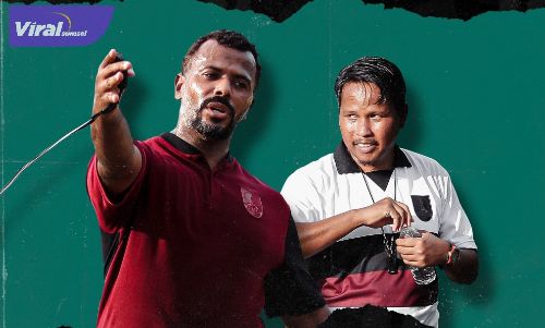 Andri Ramawi Putra dan pelatih fisik berpaspor Brasil, Felipe Chaves de Farias. Foto : persis