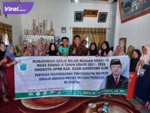 Ketua DPRD OKI Abdiyanto SH MH dalam kesempatan Reses Tahap III tahun sidang 2021-2022 menyerap aspirasi di dapil III. Foto : viralsumsel.com/fir
