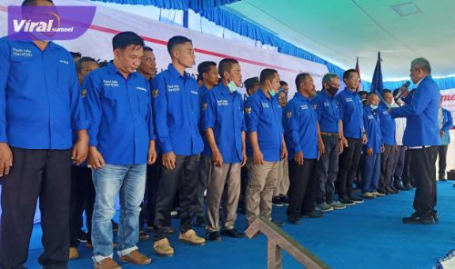 Ketua DPW PAN Sumsel, H Iskandar SE saat Pelantikan Pengurus DPC PAN Kabupaten OKI dan Rakerda, Senin (20/6/2022). Foto : viralsumsel.com/fir