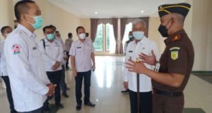 Kajari OKI saat audiensi dengan Bupati OKI, H. Iskandar, SE di Kayuagung, Kamis, (23/6/2022). Foto : viralsumsel.com/fir