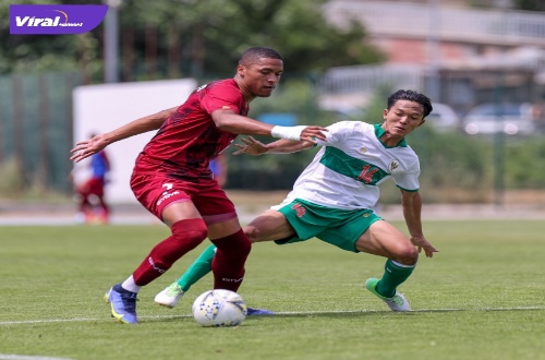 Pertandingan Tim U-19 Indonesia harus mengakui kekalahan tipis 0-1 dari Venezuela pada pertandingan pertama Grup B Toulon Cup 2022 di Stade de Lattre de Tassigney, Aubagne, Senin (30/5/2022). Foto : pssi