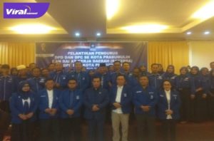 Suasana acara Pelantikan Pengurus DPD dan DPC PAN Se-Kota Prabumulih di Hotel Grand Nikita, Kota Prabumulih, Munggu (19/6/2022) siang. Foto : viralsumsel.com/mal