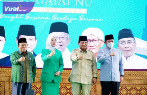Gubernur Sumatera Selatan H Herman Deru menghadiri pembukaan Kongres XVI Fatayat Nahdlatul Ulama dibuka langsung Menteri Pertahanan RI, Prabowo Subianto di Dinning Hall Wisma Atlet, Jumat, (15/7/2022). Foto : viralsumsel.com/win
