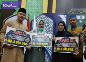 Perwakilan Muba berhasil meraih juara Festival Vokalis Qosidah Tingkat Provinsi Sumsel 2022 di Asrama Haji Palembang 28-30 Juli 2022. Foto : viralsumsel.com/dev