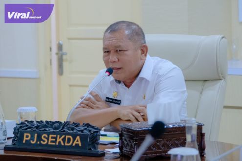 Pj Sekda Muba H Musni Wijaya SSos MSi pimpin langsung Rapat Koordinasi Tentang Penataan Drainase, Sungai dan Parit serta Pembahasan Penilaian Adipura, Rabu (3/8/2022). Foto : viralsumsel.com/dev