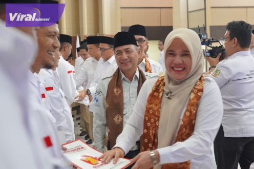 Ketua DPD Gerindra Sumsel Kartika Sandra Desi saat Pelantikan dan RAKORCAB PAC di Gedung Dharma Wanita Sekayu, Senin (8/8/2022). Foto : viralsumsel.com/dev