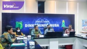 Dinas Komunikasi dan Informatika Kabupaten Muba dan BPS Muba menggelar kegiatan pelatihan Instruktur Kabupaten Program Desa Cantik di ruang virtual Dinkominfo Muba, Kamis, (25/08/2022). Foto : viralsumsel.com/dev