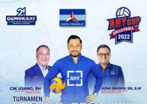 Ketua Umum DPP Partai Demokrat AHY, Ketua DPD Partai Demokrat Sumsel Cik Ujang dan Ketua DPC Partai Demokrat OKU Timur Azmi Shofix. Foto : viralsumsel.com