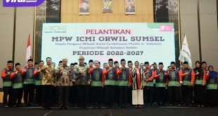 Wakil Gubernur Sumsel H. Mawardi Yahya saat menghadiri Pelantikan MPW ICMI Orwil Sumsel periode 2022-2027 di Hotel Santika Premier, Minggu (28/8/2022) sore. Foto : viralsumsel.com/win