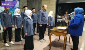 Hj.Meilinda, S.Sos.,MM ketua Taekwondo Indonesia Sumsel melantik Kepengurusan Taekwondo Indonesia Lahat di pendopoan rumah dinas Bupati Lahat, Senin (5/09/2022). Foto : viralsumsel.com/her