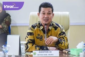 Asisten Administrasi Umum Setda Muba Drs Syafaruddin MSi di Ruang Rapat Randik Pemkab Muba, Kamis (8/9/2022). Foto : viralsumsel.com/dev