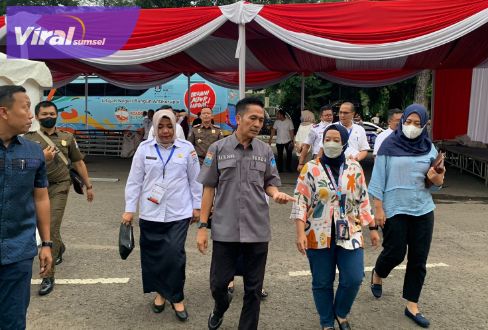 Sekda Palemabang Ratu Dewa saat kegiatan Road Show Bus KPK Jelajah Negeri Bangun Antikorupsi 2022, Rabu (7/9/2022) sore. Foto : viralsumsel.com/nto